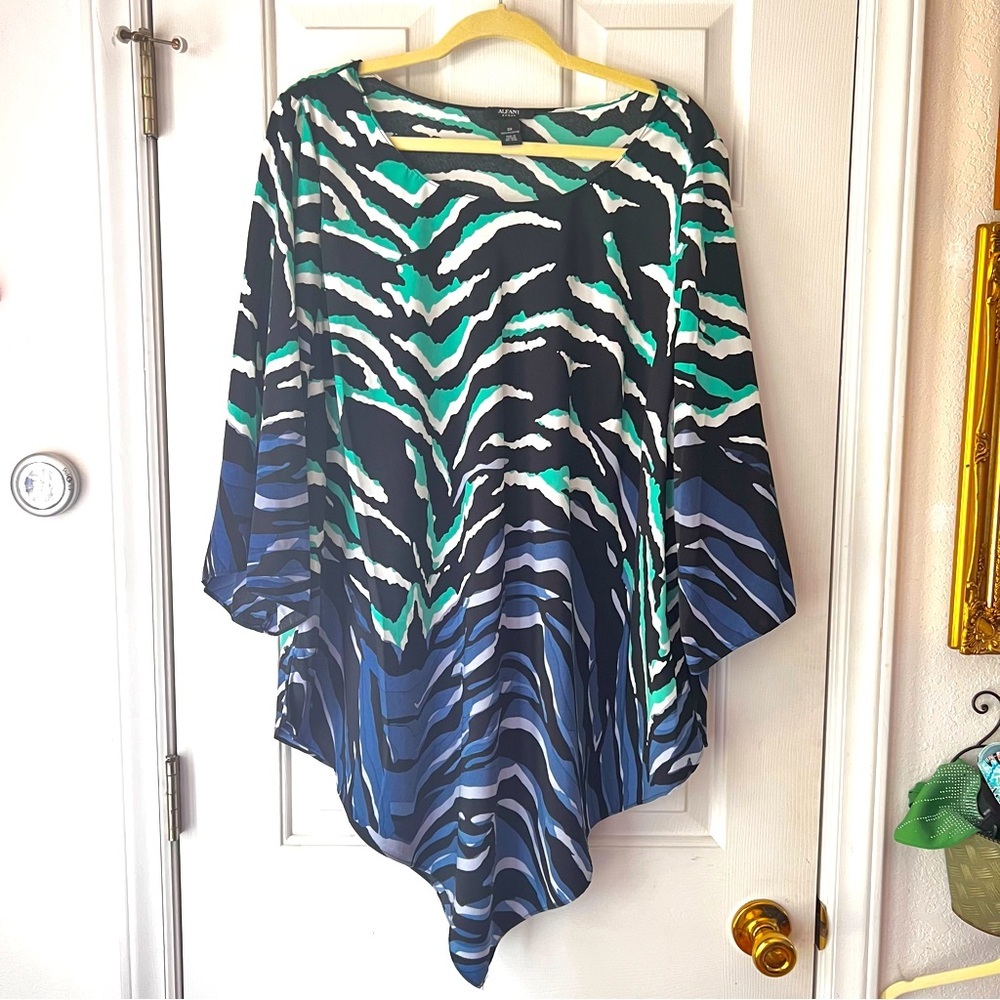 Alfani Woman Zebra Striped Blouse